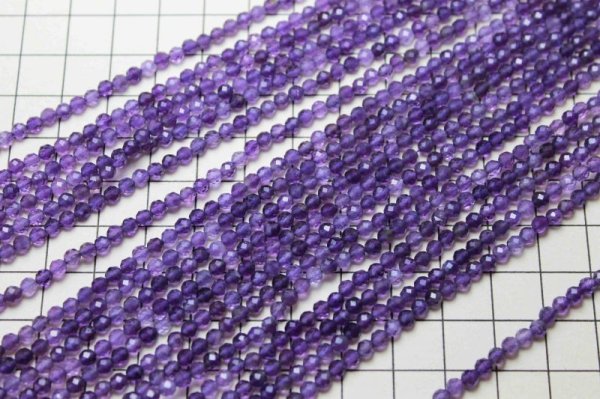 画像6: 連  アメジスト カット 約3mm  品番: 11870 (6)