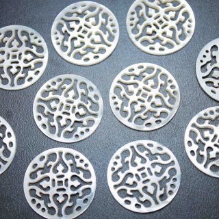 マザーオブパール 白蝶貝 フラワー 花 デザインブローチ A 品番