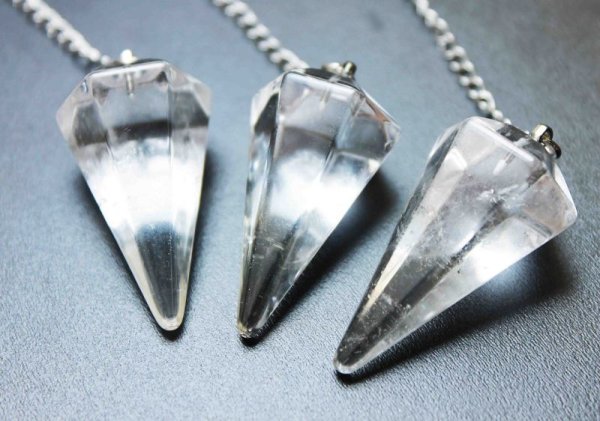 画像2: ペンデュラム 水晶 カット 振り子 ペンデュラム 品番: 7446 (2)
