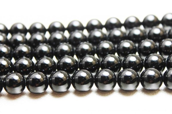 画像2: 連　オニキス　 丸　 3mm　　　　　品番： 3825 (2)