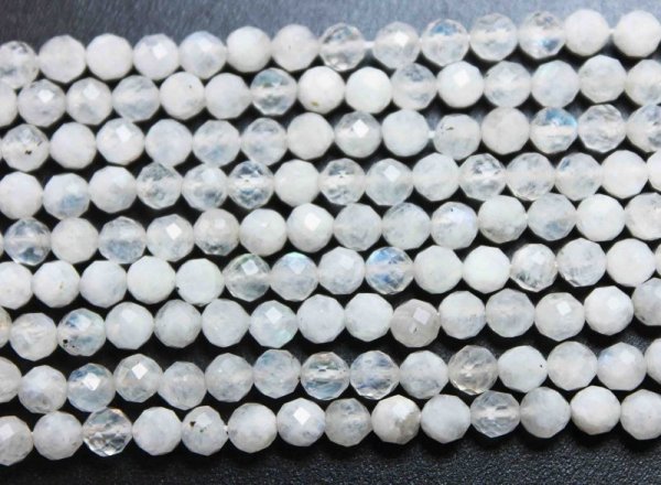 画像4: 連 ムーンストーン カット 3.5mm 品番: 8349 (4)