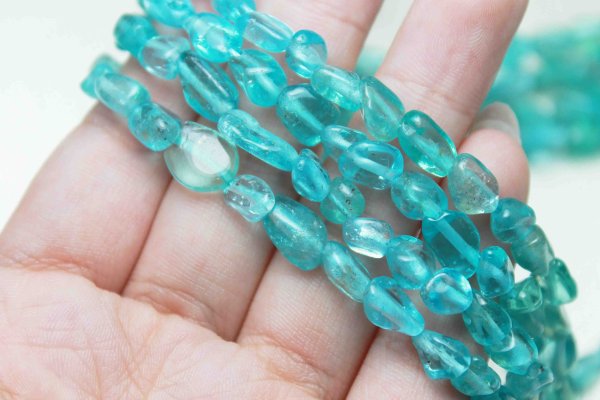 画像4: 連 ブルーグリーンアパタイト 不定形 タンブル 約6mmから10mm 品番: 4269 (4)