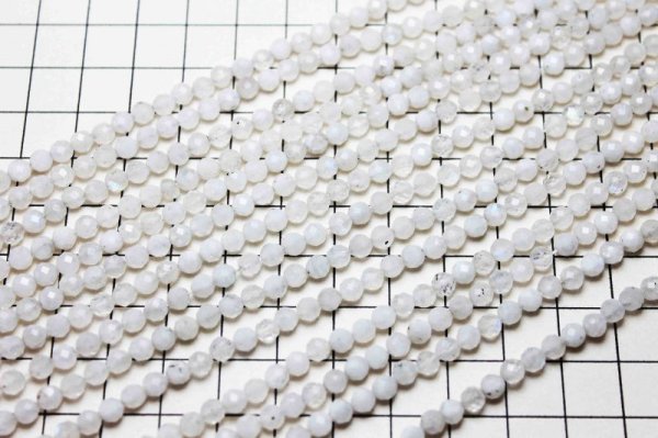 画像5: 連 ムーンストーン カット 3.5mm 品番: 8349 (5)