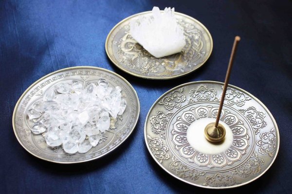 画像6: 置物 彫り物 お香受け皿 さざれ皿 真鍮製 九龍壁 約11.5cm 品番: 6143 (6)