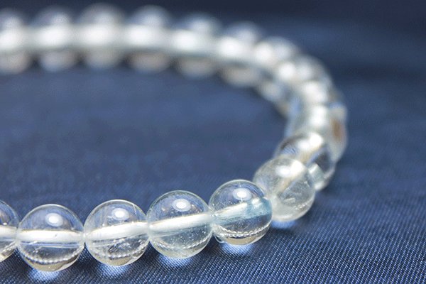 画像4: ブレス ホワイトトパーズ 7.5mm  品番: 10161 (4)