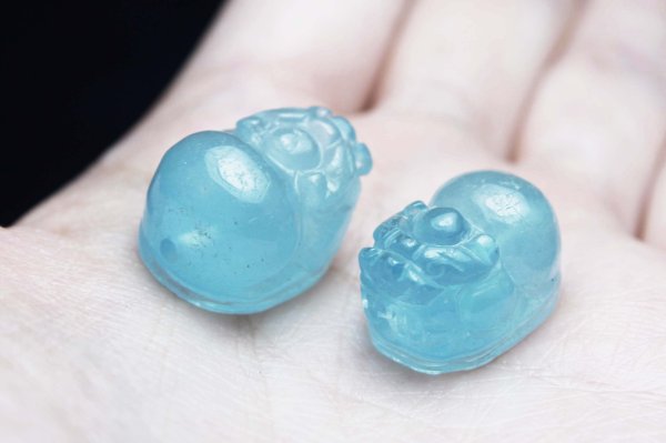 画像4: 天然石パーツ ヒキュウ アクアマリン 約14〜18mm  品番: 11569 (4)