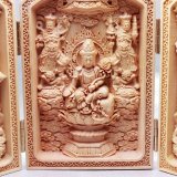 木彫りの昇り龍 高さ25cm 置物 柘植 木彫りの龍 : 仏像と縁起物