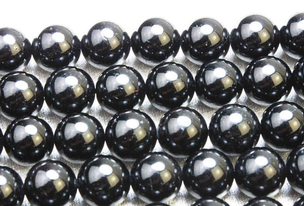 画像3: 連 ブラックトルマリン AAランク 丸 6mm 品番: 10201 (3)