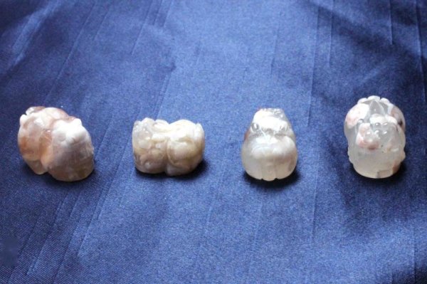 画像2: 天然石パーツ ヒキュウ チェリーブロッサムアゲート 約19〜22mm  品番: 6183 (2)