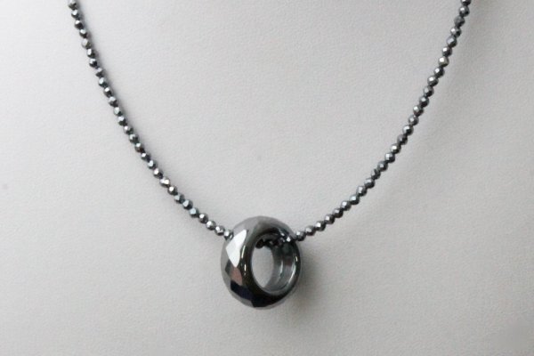 画像4: テラヘルツ リングネックレス テラヘルツチェーン付き ユニセックスデザイン  品番: 8260 (4)