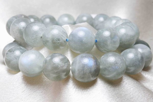 画像4: 【レアストーン】 ブレスレット スリランカ産 アルバイトムーンストーン ペリステライト 12mm 品番: 10641 (4)