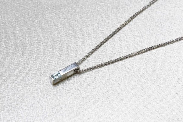 画像5: アクアマリン デザインペンダントトップ シルバー ステンレスチェーン使用  品番: 11732 (5)