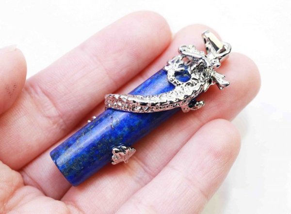 画像4: ペンダントトップ　ラピスラズリ　龍　※ポイント対象外　品番： 11503 (4)