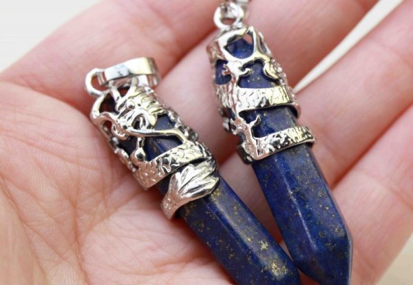 画像4: ペンダントトップ　ラピスラズリ　龍　※ポイント対象外　品番： 11467 (4)