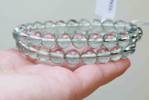 画像6: ブレスレット ブラジル産 グリーンアメジスト プラジオライト 8mm 品番: 10144 (6)