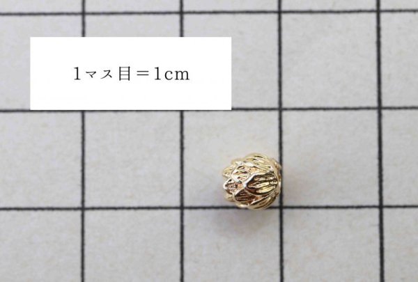 画像5: パーツ 真鍮製 素材 スペーサー ゴールドカラー No9 10個セット 品番: 11945 (5)