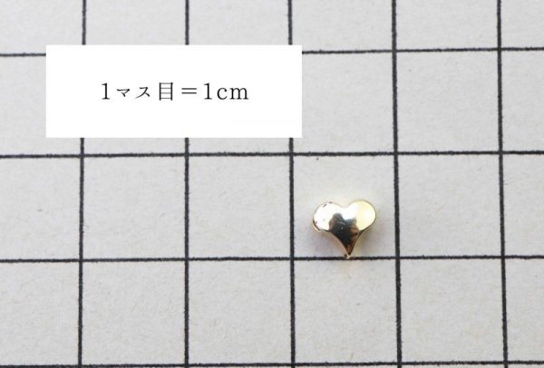画像3: パーツ 真鍮製 素材 スペーサー ハート ゴールドカラー No7 10個セット 品番: 11943 (3)