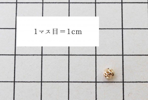 画像4: パーツ 真鍮製 素材 スペーサー ビーズ ゴールドカラー No4 10個セット 品番: 11940 (4)