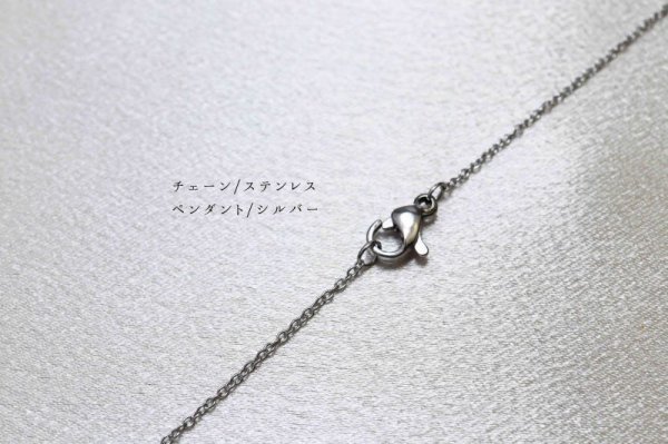 画像8: ネックレス ガーネット シルバーTOP ステンレスチェーン付き  品番: 10266 (8)