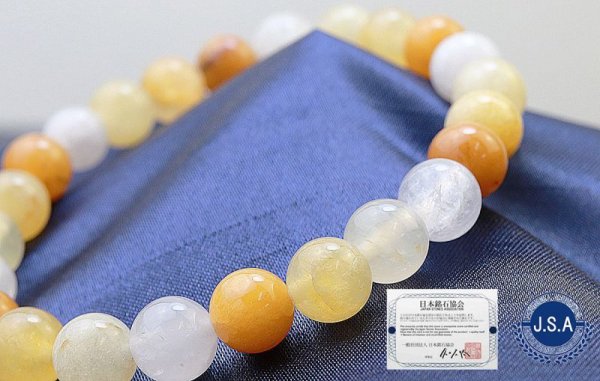 画像3: 【日本銘石】ブレス　静岡水晶　＜静岡県＞　8ｍｍ　マルチカラー　AAランク　品番：　10677 (3)