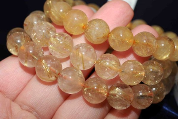 画像5: 【激安】 ブレスレット ブラジル産 ゴールドルチルクォーツ Aランク 9.5mm  品番: 11037 (5)