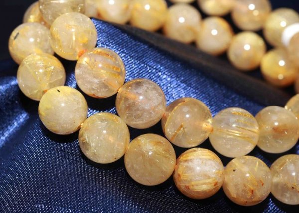 画像2: 【激安】 ブレスレット ブラジル産 ゴールドルチルクォーツ Aランク 9.5mm  品番: 11037 (2)