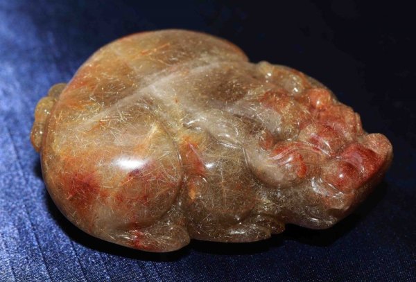 画像5: 【一点物】 置物 彫り物 ルチルクォーツ ヒキュウ 豼貅 約83x69x32mm 239g 品番: 10103 (5)