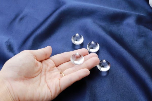 画像3: 摩尼宝珠 (如意宝珠) 水晶 大願成就 開運 浄化 お守り 2cm 品番:12282 (3)