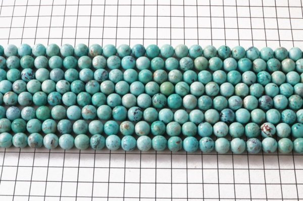 画像3: 連　ペルー産　天然　ターコイズ　行動力　勇気　友情　お守り　10ｍｍ　※ポイント対象外　品番：12290 (3)