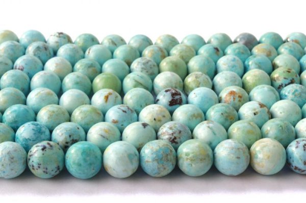 画像2: 連　ペルー産　天然　ターコイズ　行動力　勇気　友情　お守り　10ｍｍ　※ポイント対象外　品番：12290 (2)