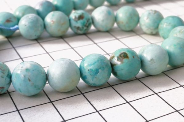 画像4: 連　ペルー産　天然　ターコイズ　行動力　勇気　友情　お守り　10ｍｍ　※ポイント対象外　品番：12290 (4)