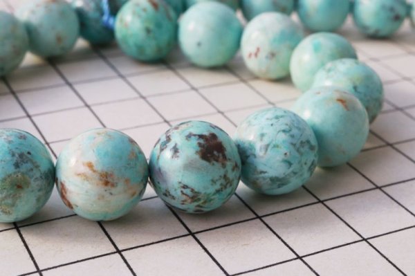 画像4: 連　ペルー産　天然　ターコイズ　行動力　勇気　友情　お守り　12ｍｍ　※ポイント対象外　品番：12289 (4)