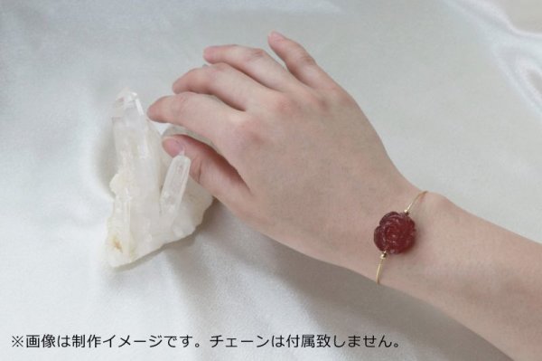 画像5: 【一粒売り】 バラ石 花 フラワー ストロベリークォーツ ブレスレット用 薔薇 品番:12391 (5)