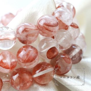 ヒマラヤマニカラン水晶天珠＆南紅瑪瑙梅彫りブレスレット〜sale