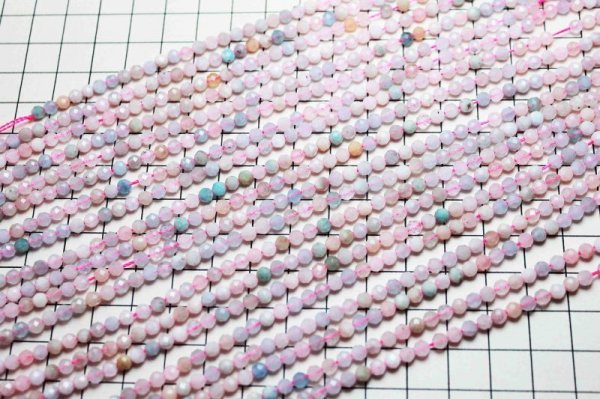 画像3: 連 ミックスベリル カット 3.5mm マルチカラー 天使の石 幸せ 美しい 天然石 アクセサリーパーツ 品番: 12434 (3)
