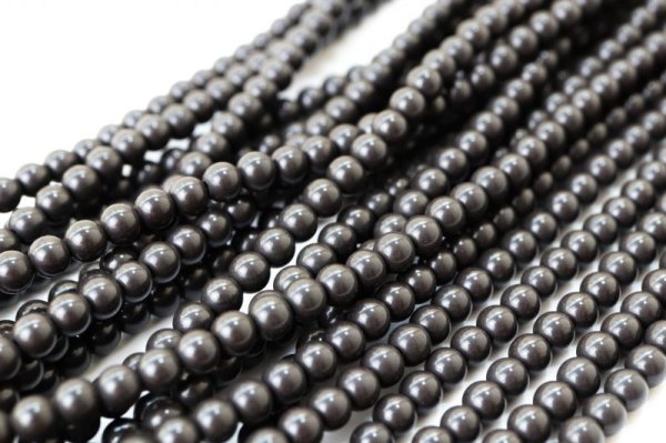 画像3: 連 北投石(黒)丸 4mm ラウンド 健康 美容 血行促進 薬石 マイナスイオン リラックス  品番: 12442 (3)