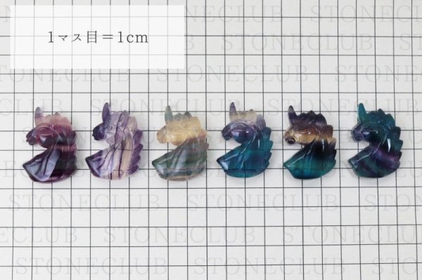 画像5: ルース フローライト ユニコーン型 インテリア 癒し 浄化 置物 彫り物 品番: 12465 (5)