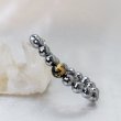 画像1: ブレス テラヘルツ × オニキス デザインブレス ミラーカット  約10mm テラヘルツ波 電磁波 美容 体質改善 成功 品番:12469 (1)