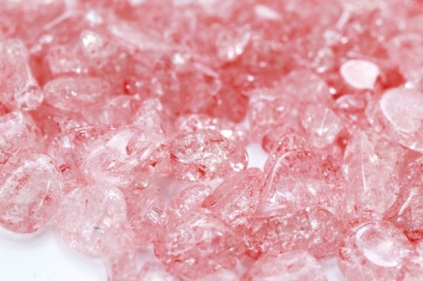 画像2: さざれ石 爆裂水晶 クラック水晶 赤 レッド カラー 100g パッケージ付き 浄化 開運 厄除け 品番: 12529 (2)