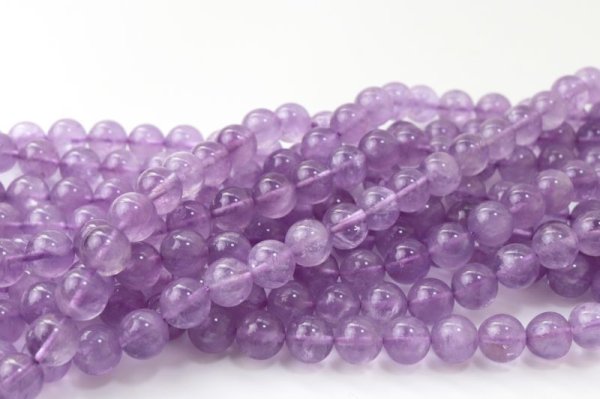 画像3: 連　ラベンダーアメジスト　 丸玉　約10mm　愛の守護石　お守り　2月の誕生石・誕生木　品番： 8228 (3)