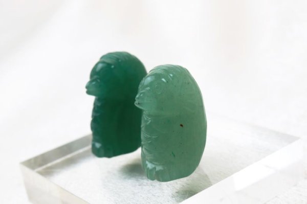 画像3: 置物 彫り物 アマビエ アベンチュリン 妖怪 生物 豊作 疫病 予言 天然石 品番:12845 (3)