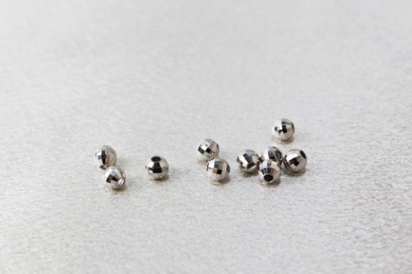 画像2: パーツ プラチナ ミラーボール 4mm 10個入り セット 品番: 12942 (2)