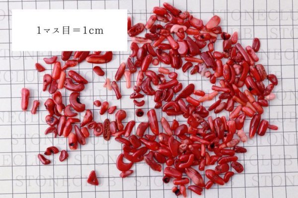 画像3: さざれ 染め サンゴ 中粒 1kg 赤 レッド 恋愛 天然石 品番:12964 (3)