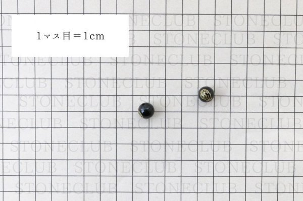 画像3: カービング 彫刻ビーズ アマビエ オニキス 丸 10mm 金彫り 彫り石 妖怪 生物 豊作 疫病 予言 品番:12976 (3)