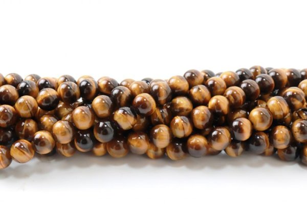 画像4: 連　タイガーアイ A　丸　8mm　金運　仕事運　お守り　品番：13032 (4)