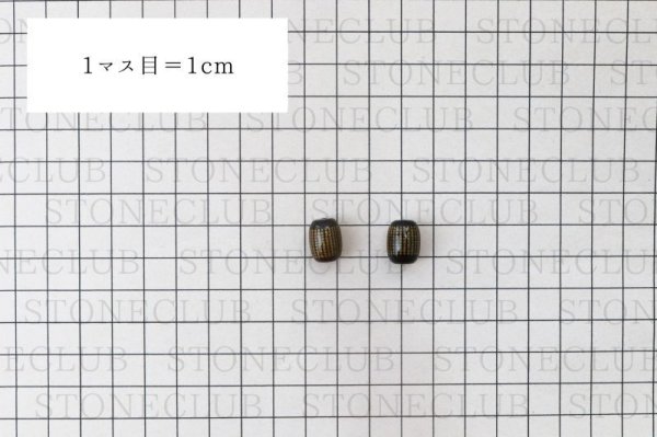 画像3: カービング 彫刻ビーズ 般若心経(金彫) オニキス タル型 約13×10mm 品番:13052 (3)