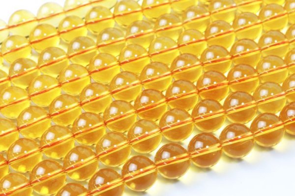 画像2: 【売切50%OFF(表示価格が割引後の金額)】連 合成シトリン 丸 14mm 風水 幸福 幸運 金運 溶解水晶 ※割引クーポン・ポイント付与対象外 品番: 13141 (2)