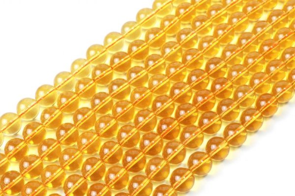 画像3: 【売切50%OFF(表示価格が割引後の金額)】連 合成シトリン 丸 14mm 風水 幸福 幸運 金運 溶解水晶 ※割引クーポン・ポイント付与対象外 品番: 13141 (3)