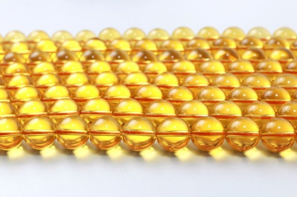 画像4: 【売切50%OFF(表示価格が割引後の金額)】連 合成シトリン 丸 14mm 風水 幸福 幸運 金運 溶解水晶 ※割引クーポン・ポイント付与対象外 品番: 13141 (4)