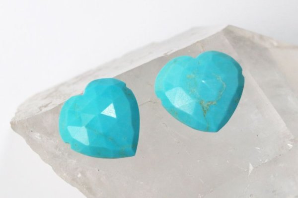 画像3: 一粒売り　ターコイズ　ハート型　穴あり　10.3ct〜10.4ct　アメリカ産　行動力　勇気　友情　お守り　※ポイント対象外　品番： 13152 (3)